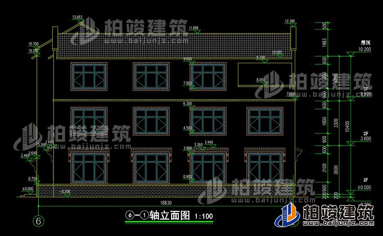 背立面图